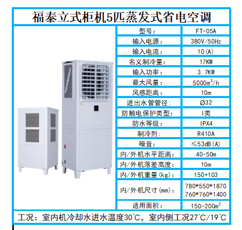 5p蒸发冷省电空调